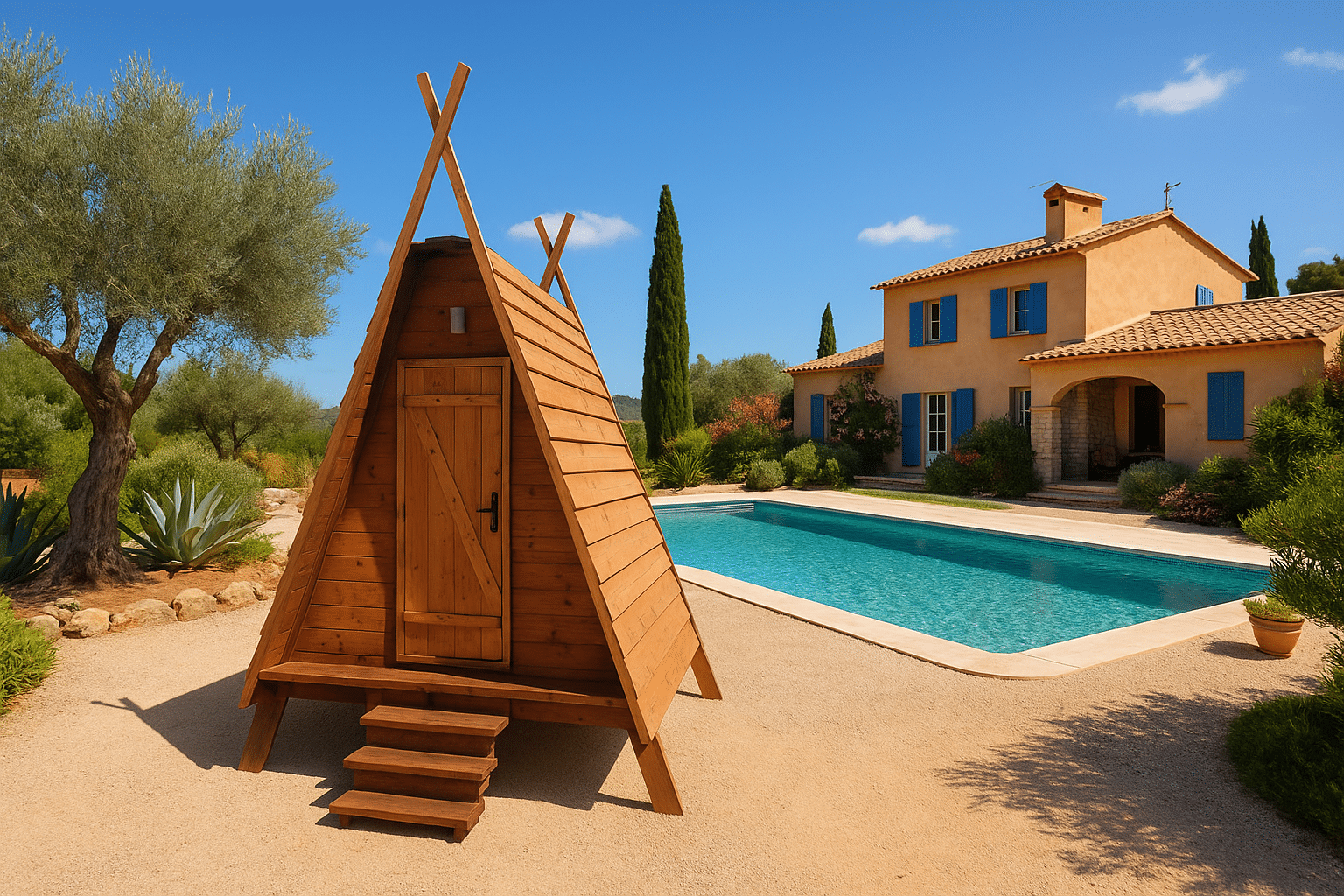 Tipi en bois 